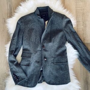 J. Crew Gray Herringbone Jacket Blazer